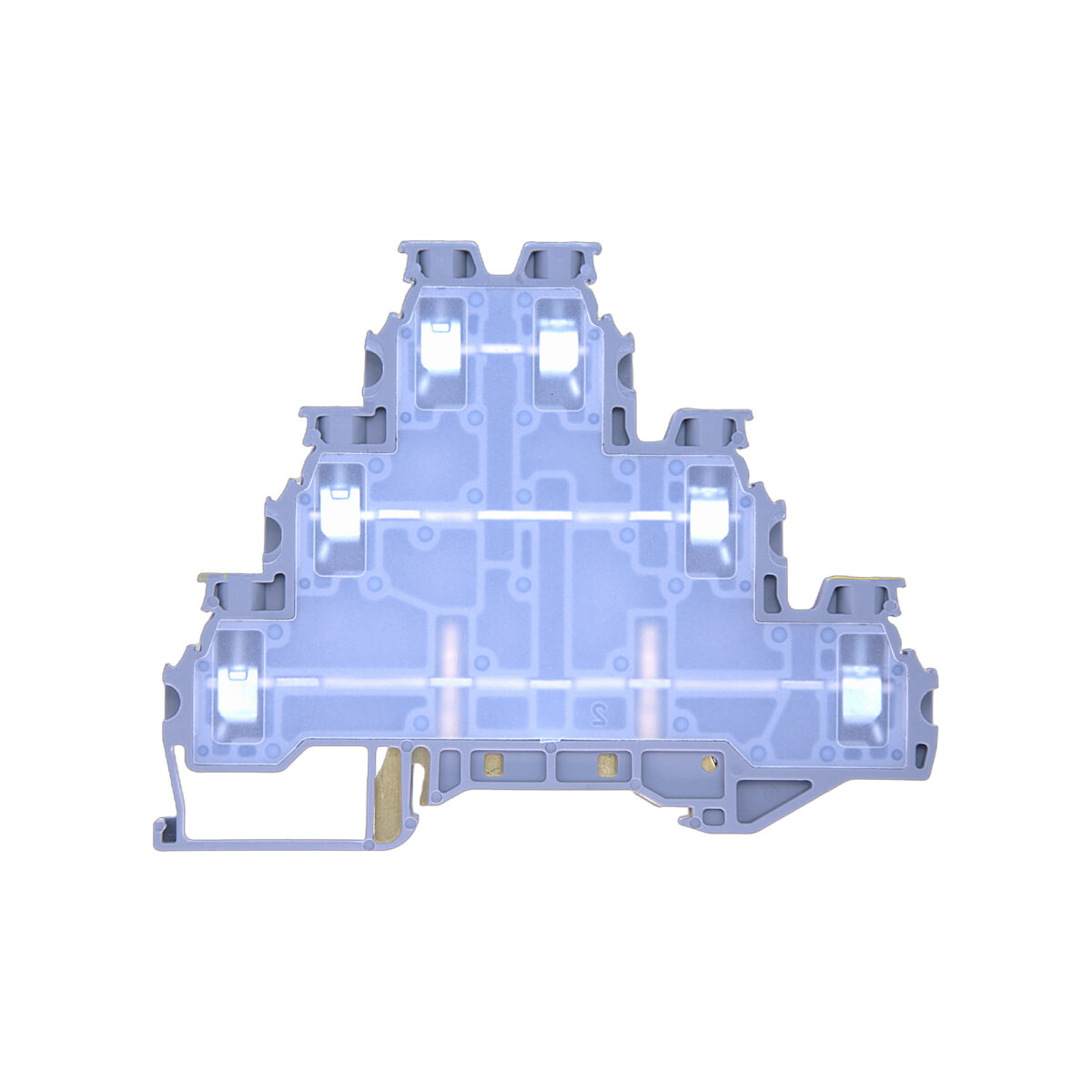 MRK 2,5-2CT; Клеммник 3-х ярусный с конт. на DIN-рейку, 2,5 мм.кв., (серый) — изображение 4