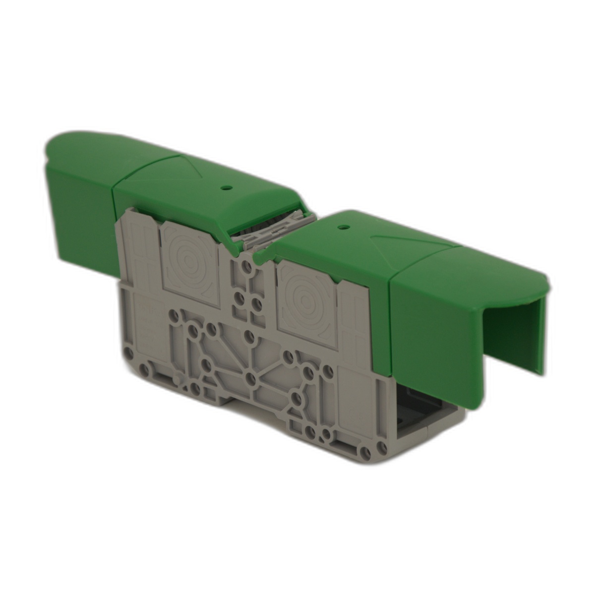 1030080 MRK 120B; Силовой клеммник на DIN-рейку 120 мм.кв., болт., (зеленый) (2409) — изображение 1