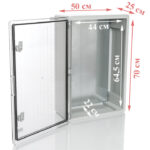 PP3020; Пластиковый шкаф с монт. панелью, IP65. УХЛ1., 500х700х250, прозрачная дверца — изображение 2