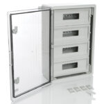 PP3118; Модульный пластиковый шкаф, IP65, УХЛ1., 400х600х200 на 60 модулей (15х4) Прз. Двр.