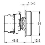 PB0-AW734M5; Двойная кнопка 1NO + 1NC, с подсветкой, AC 230 В. (Красный - Зеленый)