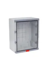 PS405024; Пластиковый шкаф с монт. панелью серия Design IP67. УХЛ1., 400х500х240, прозрачная дверца
