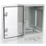 PP3015; Пластиковый шкаф с монт. панелью, IP65. УХЛ1., 300х400х220, прозрачная дверца