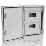 PP3104; Модульный пластиковый шкаф, IP65, УХЛ1., 300х400х170 на 24 модулей (12х2) Непр. Двр.