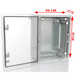 PP3017; Пластиковый шкаф с монт. панелью, IP65. УХЛ1., 400х500х240, прозрачная дверца — изображение 3