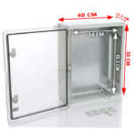 PP3013; Пластиковый шкаф с монт. панелью, IP65. УХЛ1., 400х500х175, прозрачная дверца — изображение 3