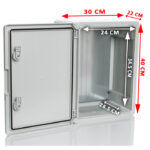 PP3005; Пластиковый шкаф с монт. панелью, IP65. УХЛ1., 300х400х220, непрозрачная дверца — изображение 3