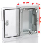 PP3011; Пластиковый шкаф с монт. панелью, IP65. УХЛ1., 200х300х130, прозрачная дверца — изображение 2