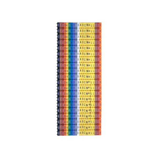 KCG 3; Маркировка кабеля (4,0…6,0 мм.кв.) (0-9. A.B.C.N.PE.L.L.1.2.3) (400шт.)