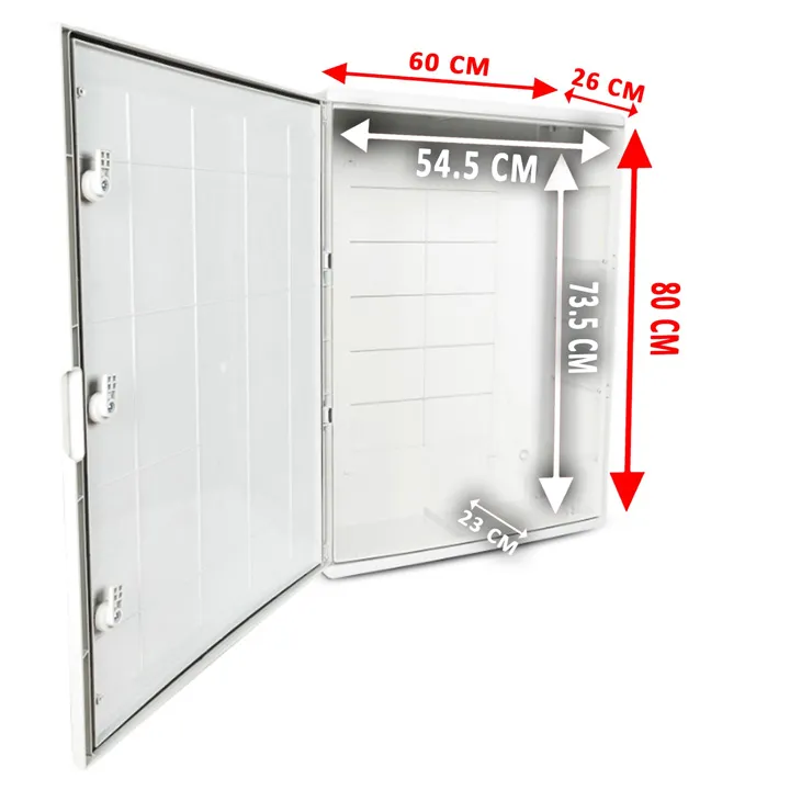 PP3021; Пластиковый шкаф с монт. панелью, IP65. УХЛ1., 600х800х260, непрозрачная дверца — изображение 2