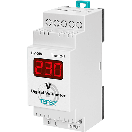 DV-DIN DV-DIN; Однофазный вольтметр особо точный True RMS на DIN-рейку, 140-280V AC, диап. 1-500V. — изображение 1