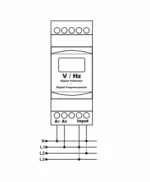 DV-DIN; Однофазный вольтметр особо точный True RMS на DIN-рейку, 140-280V AC, диап. 1-500V. — изображение 2