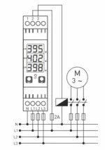 FKV-03HF; Цифровой реле контроля напряжения 3-х фазный, контроль последовательности фаз, с контролем — изображение 2