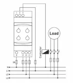 GKM-02F; Реле контроля напряжения 3-х фазный 5А, 140-300V AC, контроль последовательности фаз, с кон — изображение 2