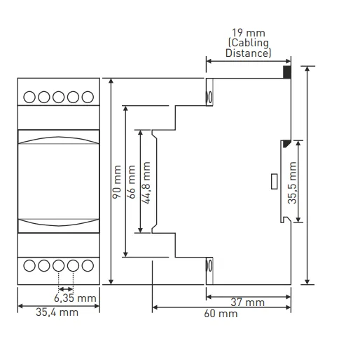 GKM-02F; Реле контроля напряжения 3-х фазный 5А, 140-300V AC, контроль последовательности фаз, с кон — изображение 3