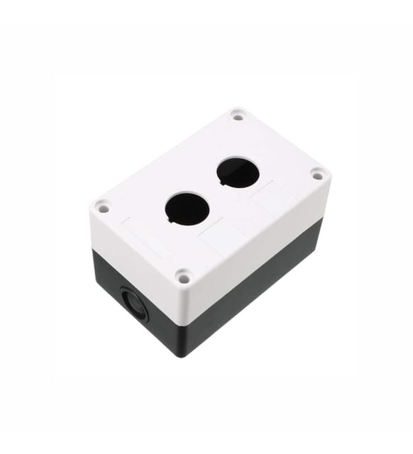 PB grey 21 PB-BK02G; Корпус для кнопок 2 место. (Серый - Черный) — изображение 1