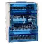 PDB 407; Блок Распределительный на DIN - рейку и Монтажную Панель 4П 125А, 4х7.