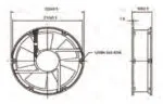 PF22060R; Вентилятор Осевой, питание 230В АС, Подшипник качения, 220x60 мм — изображение 4