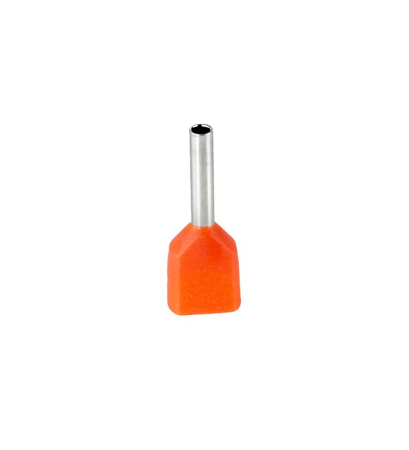 PKY22005 PKY-22005; Наконечник изолированный под два провода 0,50 мм. кв. (оранжевый), упак. 1 000 шт. — изображение 1