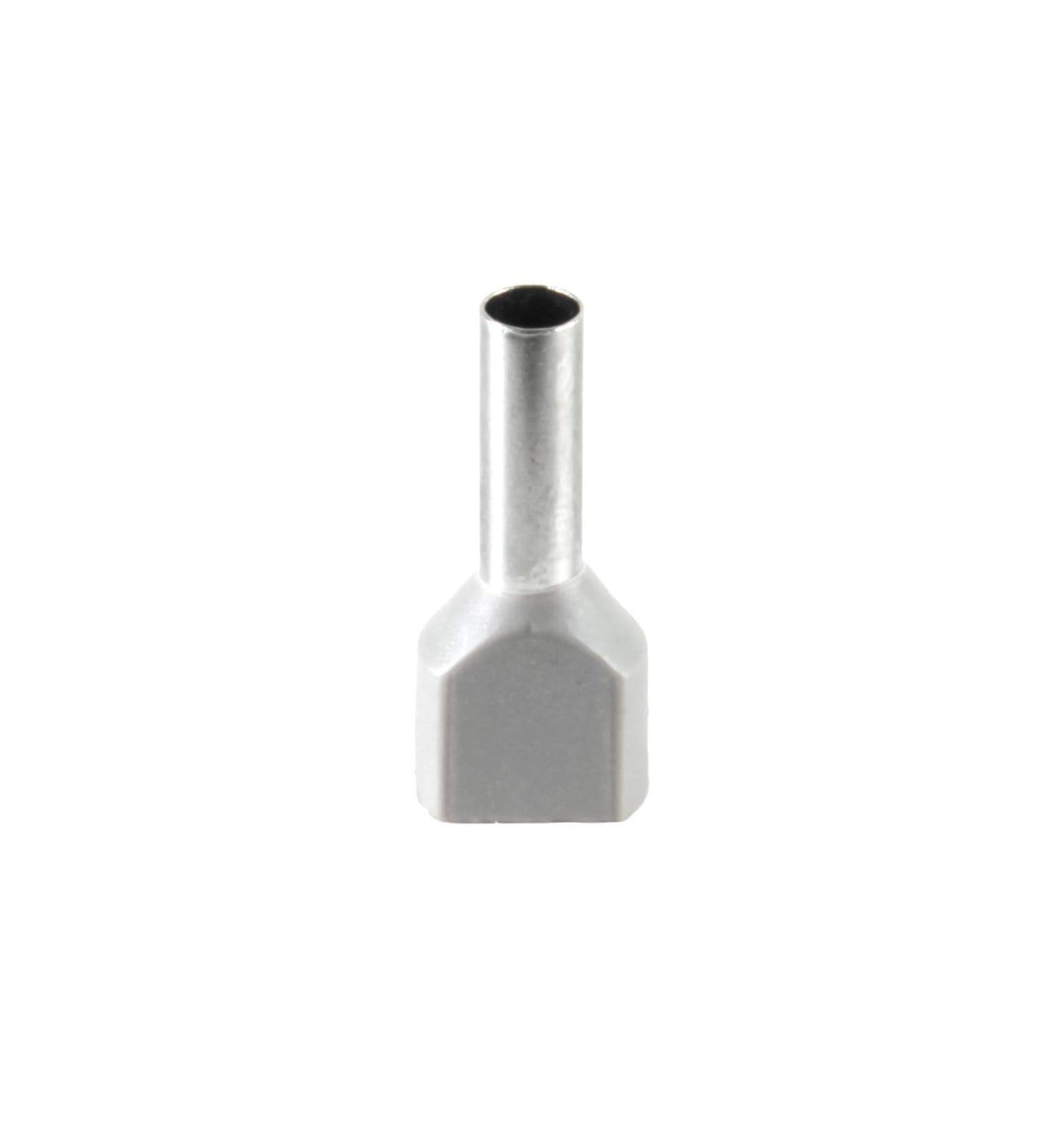 PKY22040 PKY-22040; Наконечник изолированный под два провода 4,0 мм. кв. (серый), упак. 200 шт. — изображение 1