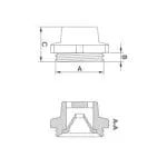PL9511; Заглушка для потока воздуха M25х15. IP54 (RAL 7035) — изображение 3