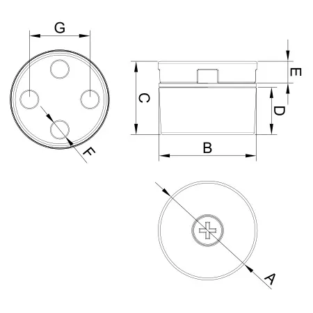 PL9521; Дренажное устройство для слива конденсата M16. IP54 (RAL 7035) (PL9521) — изображение 3