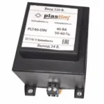 PLT40-DIN; Однофазный трансформатор, 40 ВА, на DIN-рейку. 230В / 24В.