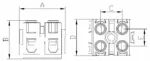 PLSK1/3; Приборные клеммы (наборные), 3 х 2,5-4,0 мм.кв. (белый) (5107)