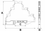 MRK 2,5-2CT; Клеммник 3-х ярусный с конт. на DIN-рейку, 2,5 мм.кв., (серый) — изображение 2