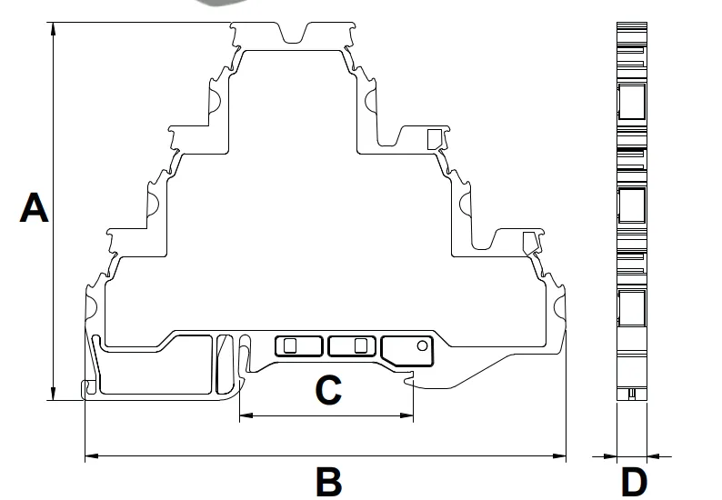 MRK 2,5-2CT; Клеммник 3-х ярусный с конт. на DIN-рейку, 2,5 мм.кв., (серый) — изображение 2