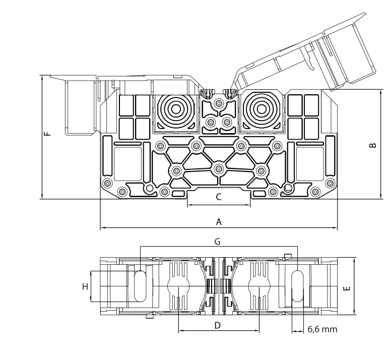 MRK 25B; Силовой клеммник на DIN-рейку 25 мм.кв., болт. (2302) — изображение 2