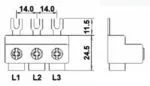 EKS 6-25; Клемма вводная для модульного оборудования 6-25 мм2. 57А. — изображение 2