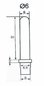 TK-1.5; Термодатчик TK-1,5, для регулятора температуры типа DT, DTE, AD, -100..+600℃. — изображение 2