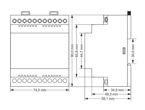 TPM-04SH-DL; Анализатор параметров сети на DIN-рейку, ModBus RTU RS-485, 85V-240V AC, 96х96. — изображение 2