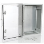 PP3016; Пластиковый шкаф с монт. панелью, IP65. УХЛ1., 350х500х190, прозрачная дверца