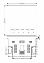 EM-07; Панельный цифровой мультиметр 3-х фазный, 5V-300kV AC, 50mA-10000A, 96х96. — изображение 3