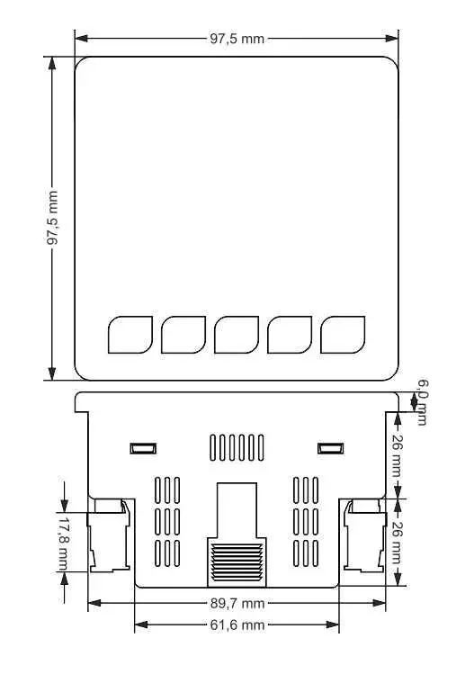 EM-07; Панельный цифровой мультиметр 3-х фазный, 5V-300kV AC, 50mA-10000A, 96х96. — изображение 3
