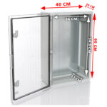 PP3018; Пластиковый шкаф с монт. панелью, IP65. УХЛ1., 400х600х200, прозрачная дверца — изображение 3